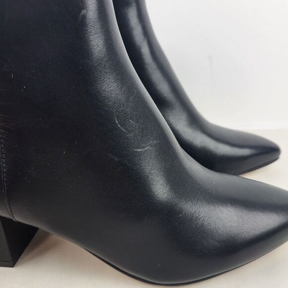 Cole Haan Elyse Leather Booties Black Boots Size 7 - Picture 5 of 11